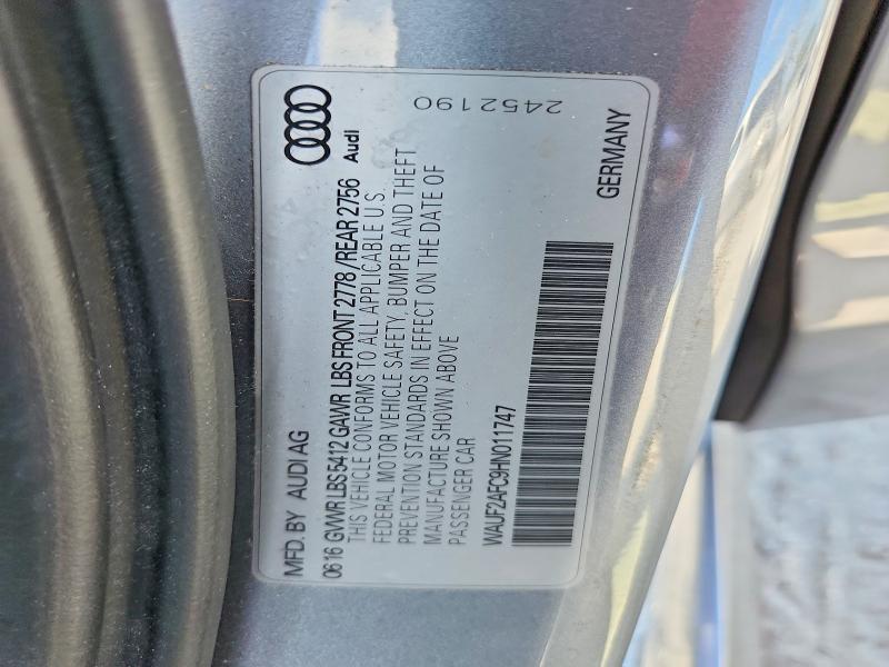 48540316 :رقم المزاد ، WAUF2AFC9HN011747 vin ، 2017 Audi A6 مزاد بيع