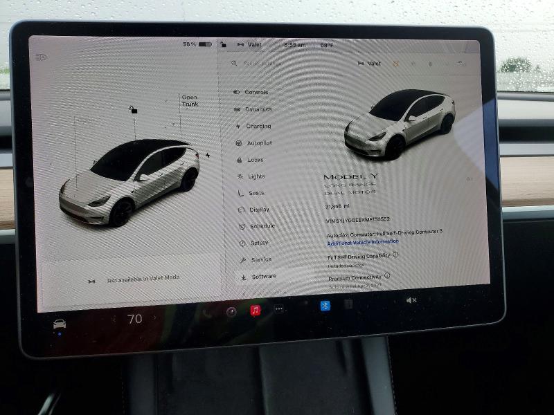 Aukcja sprzedaży 2021 Tesla Model Y, vin: 5YJYGDEEXMF153552, numer aukcji: 49023566