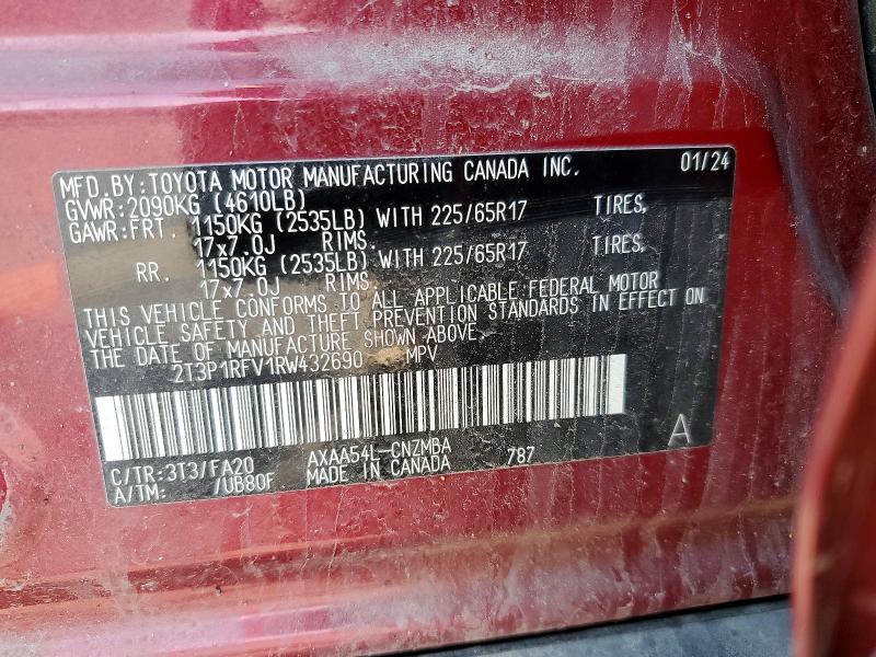 Продаж на аукціоні авто 2024 Toyota Rav4, vin: 2T3P1RFV1RW432690, номер лоту: 50986116