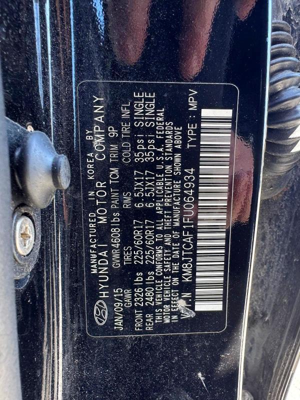 Продажа на аукционе авто 2015 Hyundai Tucson, vin: KM8JTCAF1FU064934, номер лота: 51320546