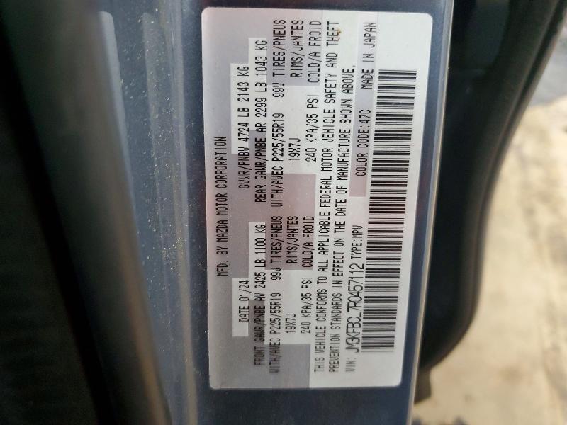 Продажа на аукционе авто 2024 Mazda Cx-5, vin: JM3KFBCL7R0457112, номер лота: 50213976