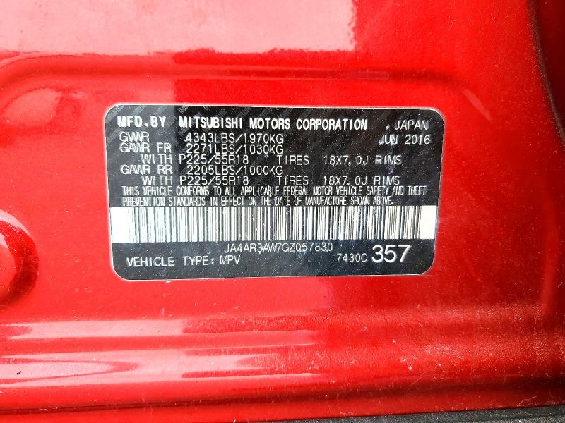 Продаж на аукціоні авто 2016 Mitsubishi Outlander Sport, vin: JA4AR3AW7GZ057830, номер лоту: 50809276