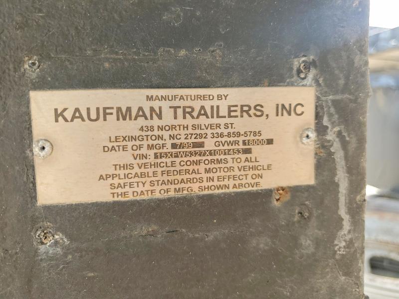 Aukcja sprzedaży 1999 Kaufman Cartrailer, vin: 15XFW5327X1001453, numer aukcji: 50514846