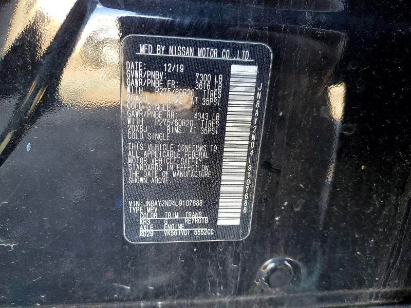 Продаж на аукціоні авто 2020 Nissan Armada, vin: JN8AY2ND4L9107688, номер лоту: 48909446
