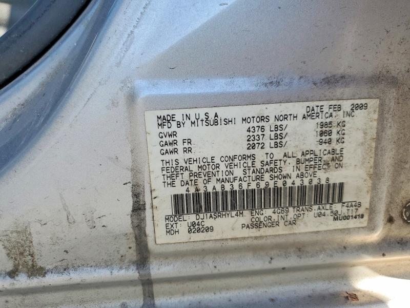 Продаж на аукціоні авто 2009 Mitsubishi Galant, vin: 4A3AB36F69E043038, номер лоту: 49975326