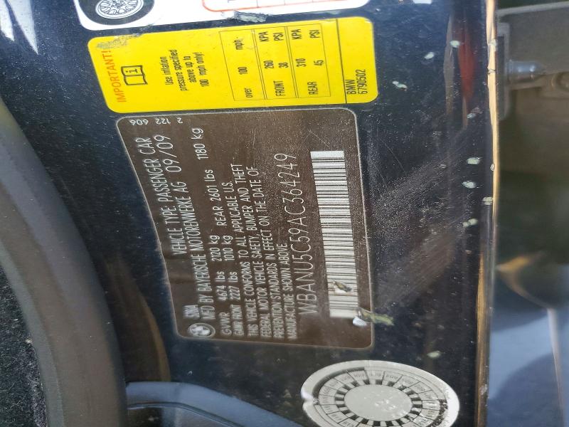 Aukcja sprzedaży 2010 Bmw 528, vin: WBANU5C59AC364249, numer aukcji: 48453176