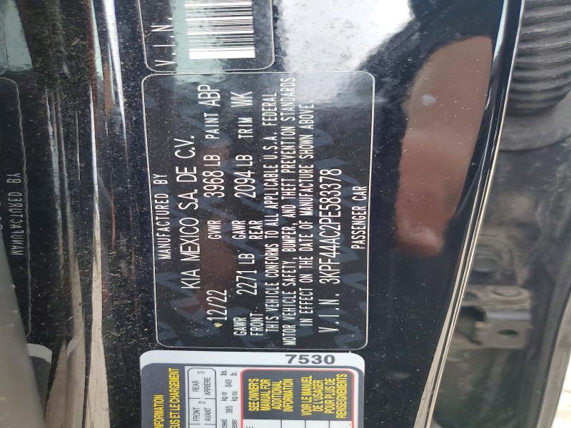 49646176 :رقم المزاد ، 3KPF44AC2PE583378 vin ، 2023 Kia Forte مزاد بيع