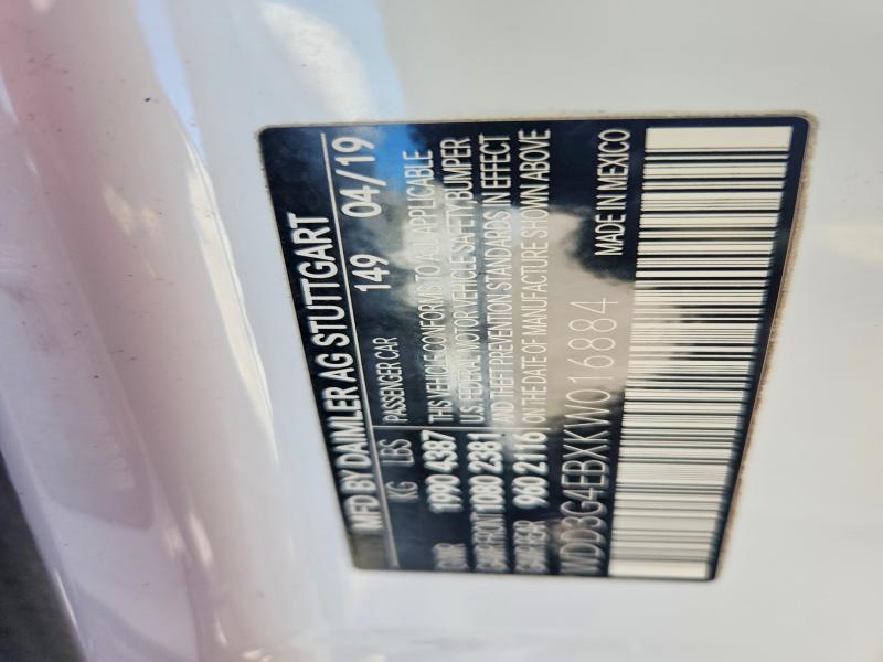 50557586 :رقم المزاد ، WDD3G4EBXKW016884 vin ، 2019 Mercedes-benz A مزاد بيع