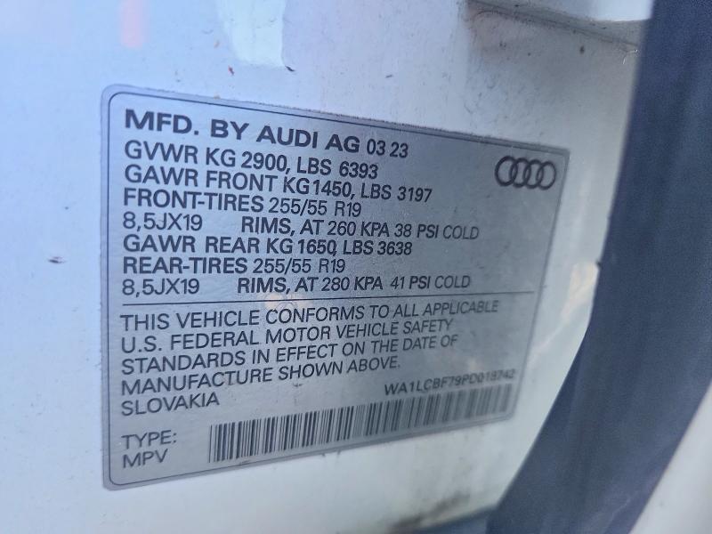 48198526 :رقم المزاد ، WA1LCBF79PD018742 vin ، 2023 Audi Q7 مزاد بيع