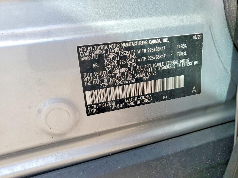 Продажа на аукционе авто 2021 Toyota Rav4, vin: 2T3P1RFV6MC157750, номер лота: 49940756
