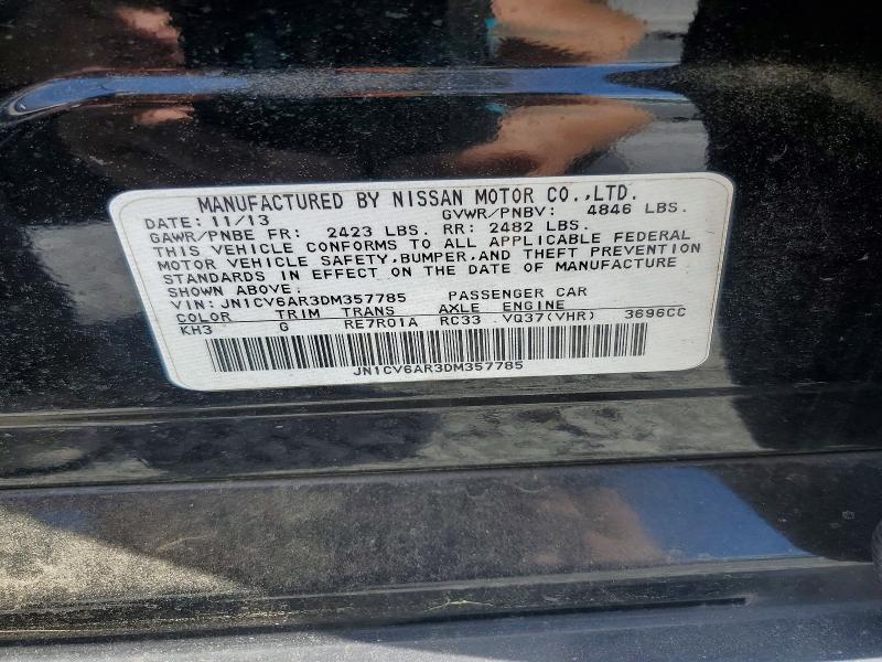 2013 Infiniti G37 Sedan მანქანა იყიდება აუქციონზე, vin: JN1CV6AR3DM357785, აუქციონის ნომერი: 49707686