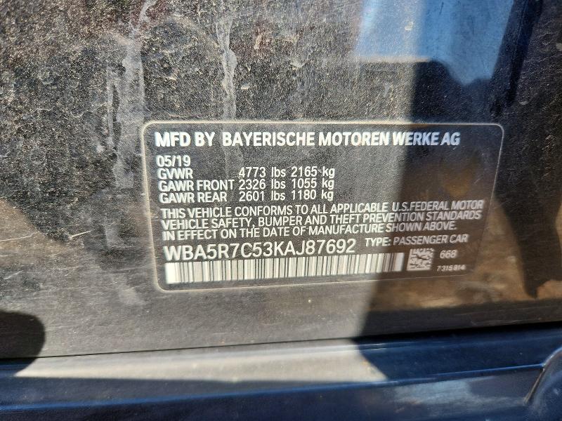 Aukcja sprzedaży 2019 Bmw 330xi, vin: WBA5R7C53KAJ87692, numer aukcji: 49137356