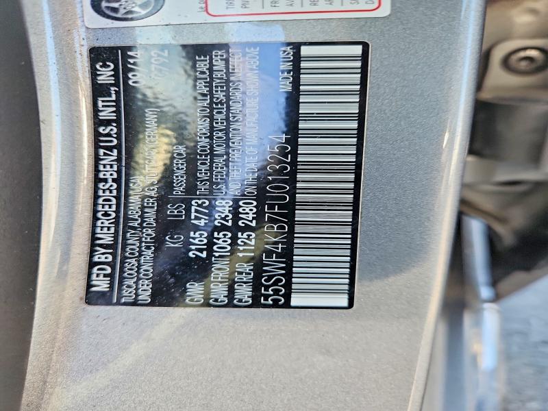 Продажа на аукционе авто 2015 Mercedes-benz C, vin: 55SWF4KB7FU013254, номер лота: 48690236