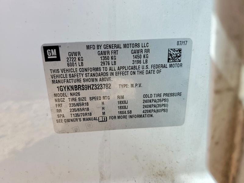 Продаж на аукціоні авто 2017 Cadillac Xt5, vin: 1GYKNBRS9HZ323782, номер лоту: 50397256
