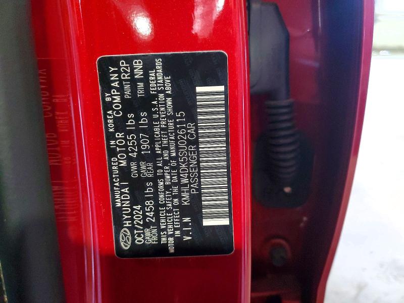50370616 :رقم المزاد ، KMHLW4DK5SU026115 vin ، 2025 Hyundai Elantra N مزاد بيع