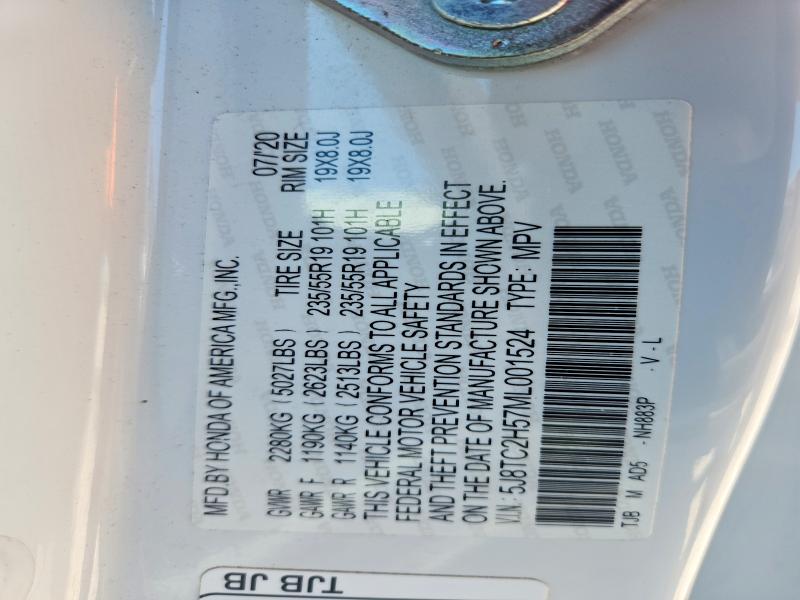 Продаж на аукціоні авто 2021 Acura Rdx, vin: 5J8TC2H57ML001524, номер лоту: 49536366