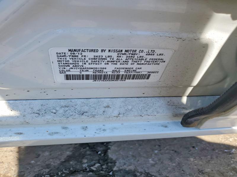 50369896 :رقم المزاد ، JN1CV6AR5DM351566 vin ، 2013 Infiniti G37 Sedan مزاد بيع