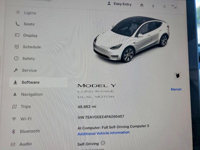 Aukcja sprzedaży 2023 Tesla Model Y, vin: 7SAYGDEE4PA095457, numer aukcji: 51793276