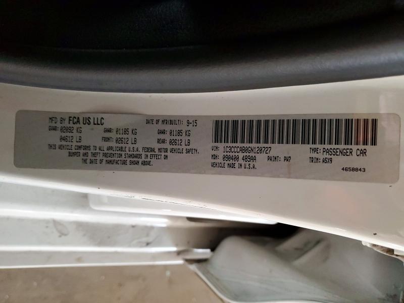 Продаж на аукціоні авто 2016 Chrysler 200, vin: 1C3CCCAB0GN120727, номер лоту: 49434556