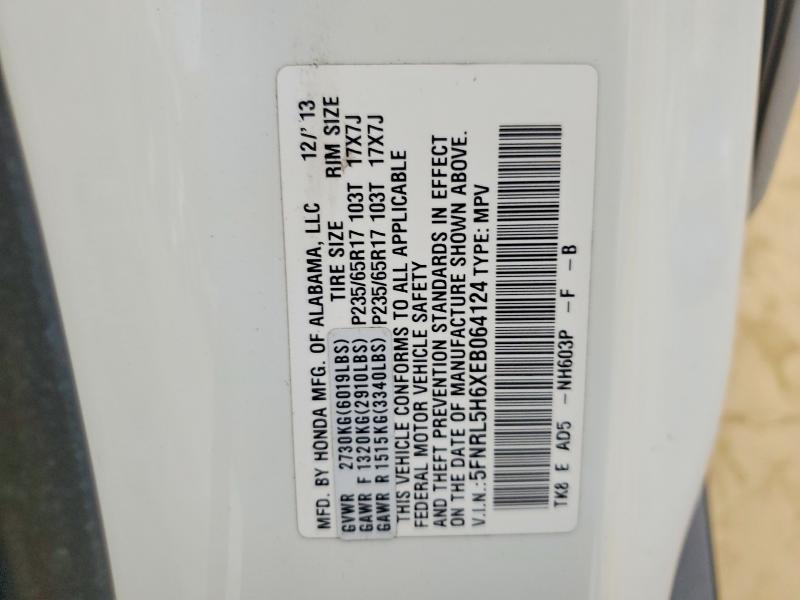 48904126 :رقم المزاد ، 5FNRL5H6XEB064124 vin ، 2014 Honda Odyssey مزاد بيع