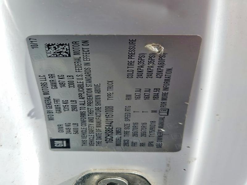 Aukcja sprzedaży 2018 Chev Colorado, vin: 1GCHSBEA4J1151008, numer aukcji: 49537356