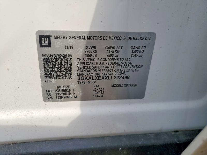 Aukcja sprzedaży 2020 Gmc Terrain, vin: 3GKALXEXXLL222499, numer aukcji: 49246926