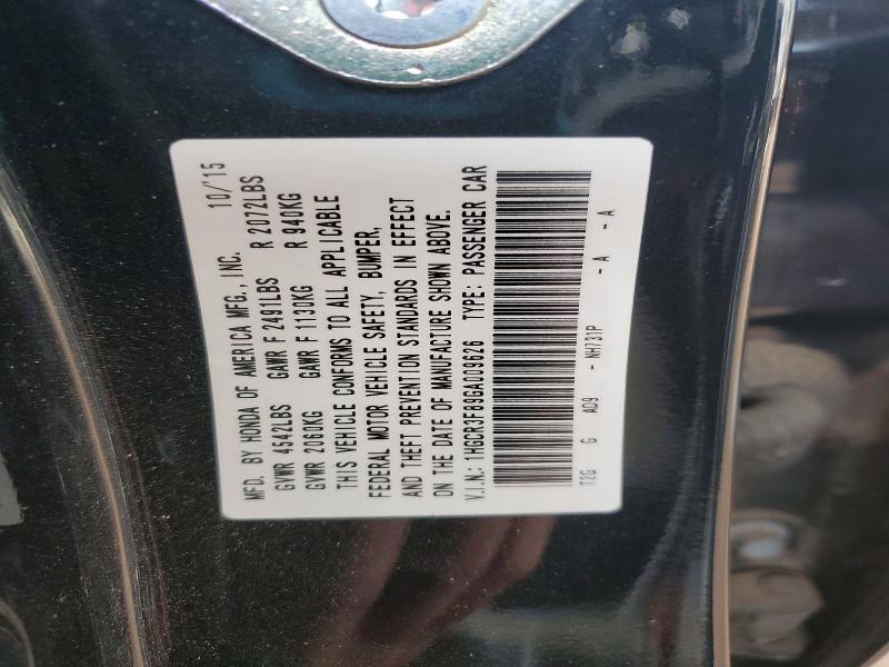 Aukcja sprzedaży 2016 Honda Accord, vin: 1HGCR3F89GA009626, numer aukcji: 47546596
