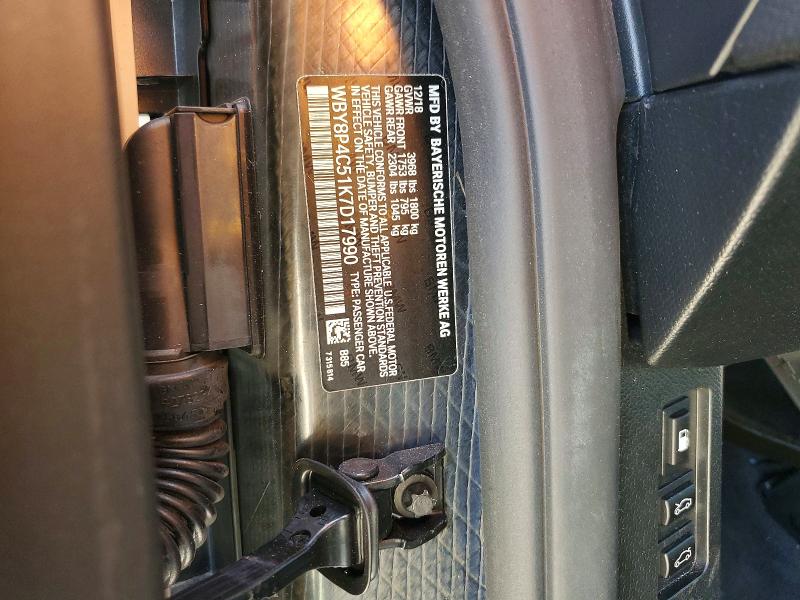 Продажа на аукционе авто 2019 Bmw I3, vin: WBY8P4C51K7D17990, номер лота: 48994896
