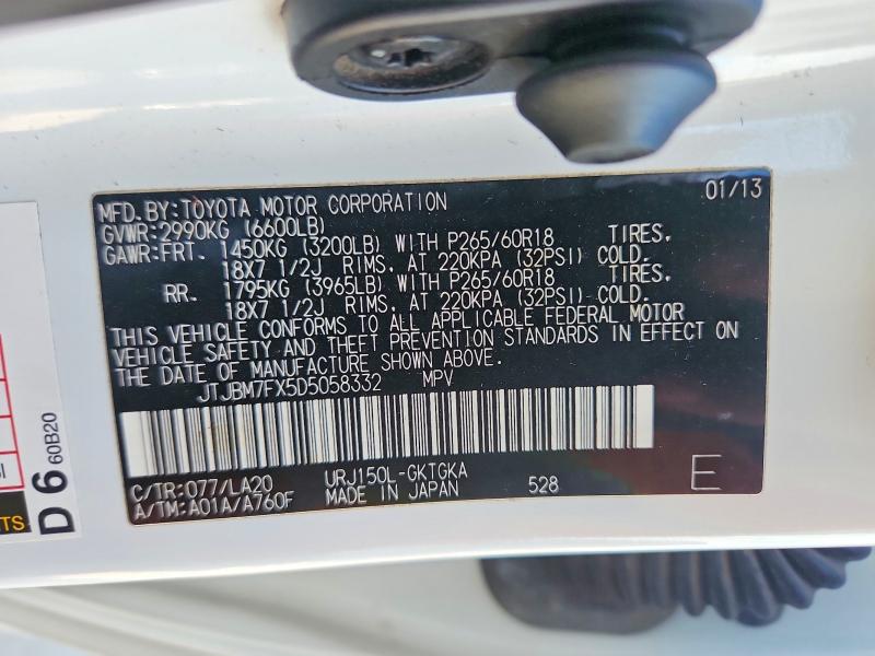 Продаж на аукціоні авто 2013 Lexus Gx 460, vin: JTJBM7FX5D5058332, номер лоту: 48873256