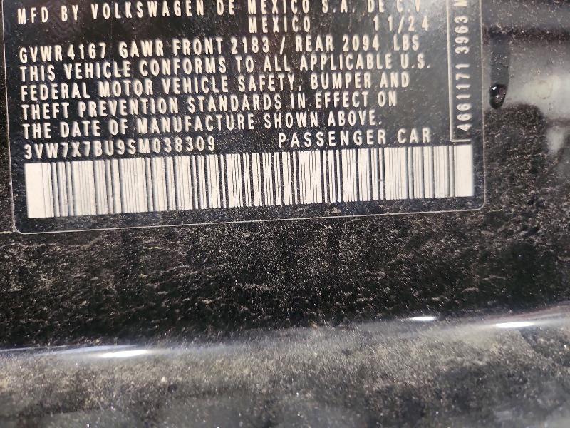 Aukcja sprzedaży 2025 Volkswagen Jetta, vin: 3VW7X7BU9SM038309, numer aukcji: 51193506
