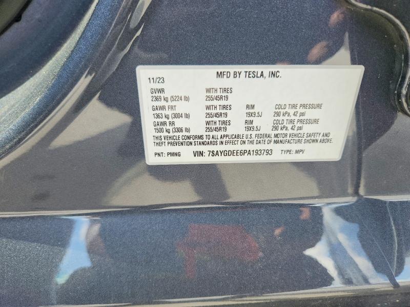 Продажа на аукционе авто 2023 Tesla Model Y, vin: 7SAYGDEE6PA193793, номер лота: 48799276
