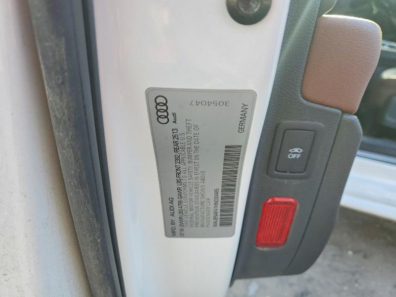 Aukcja sprzedaży 2017 Audi A4, vin: WAUENAF41HN030465, numer aukcji: 48648086