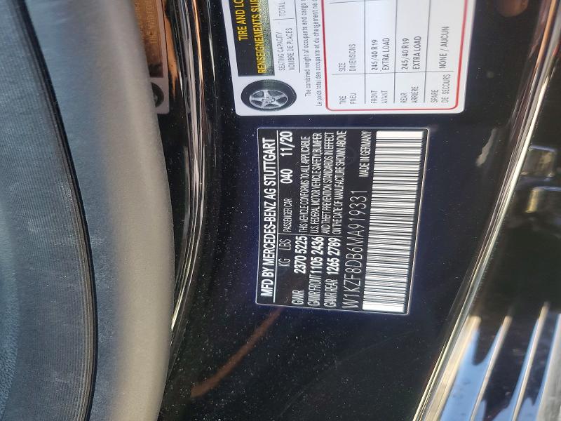 Продажа на аукционе авто 2021 Mercedes-benz E, vin: W1KZF8DB6MA919331, номер лота: 49052006