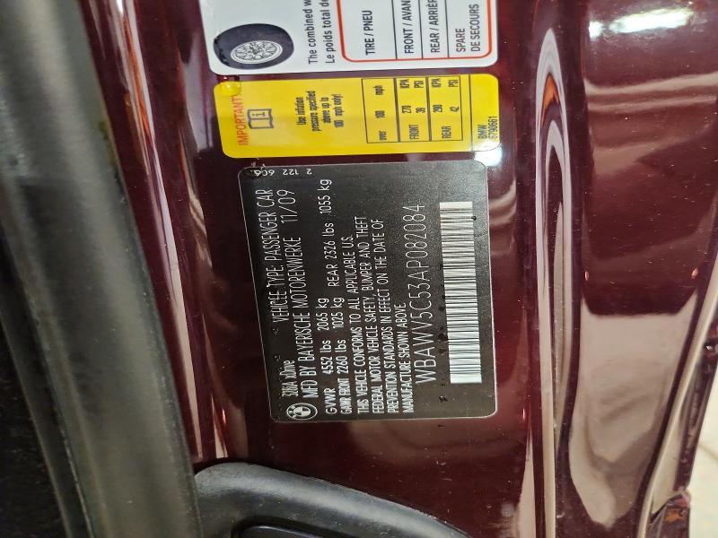 51496686 :رقم المزاد ، WBAWV5C53AP082084 vin ، 2010 Bmw 328 مزاد بيع