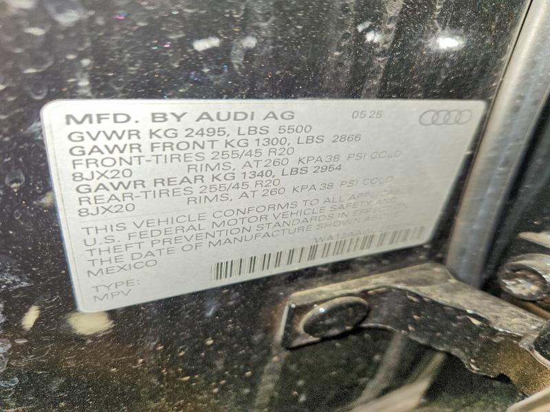 Продаж на аукціоні авто 2025 Audi Q5, vin: WA12AAGU2S2036021, номер лоту: 48405056