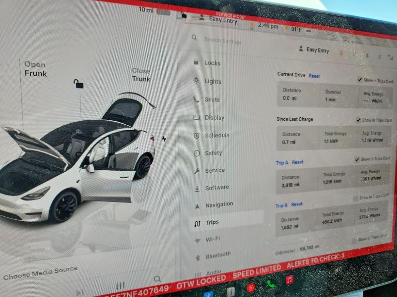 49236116 :رقم المزاد ، 7SAYGDEF7NF407649 vin ، 2022 Tesla Model Y مزاد بيع