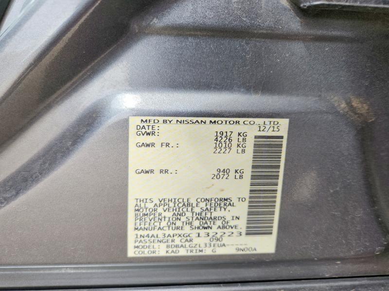 Aukcja sprzedaży 2016 Nissan Altima, vin: 1N4AL3APXGC132223, numer aukcji: 49373366