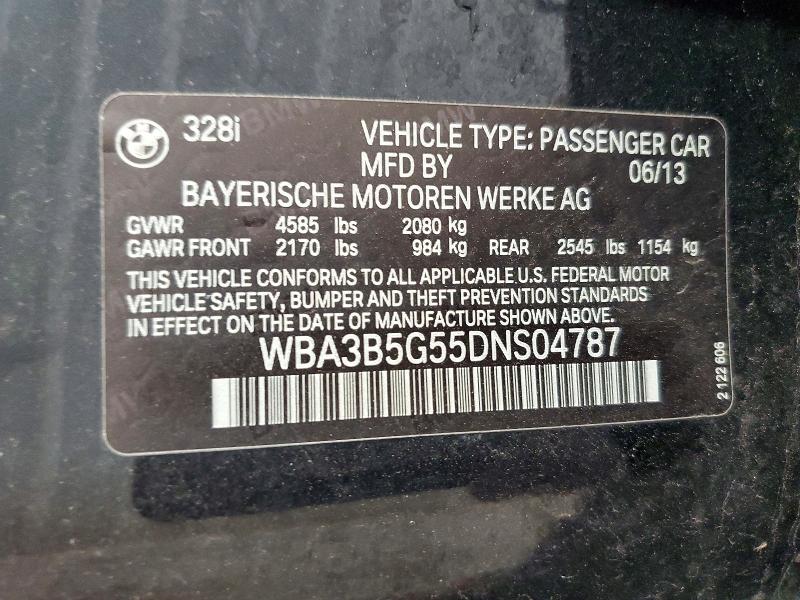 50774276 :رقم المزاد ، WBA3B5G55DNS04787 vin ، 2013 Bmw 328 مزاد بيع