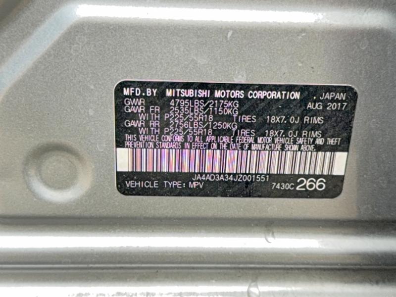 Aukcja sprzedaży 2018 Mitsubishi Outlander, vin: JA4AD3A34JZ001551, numer aukcji: 49270016