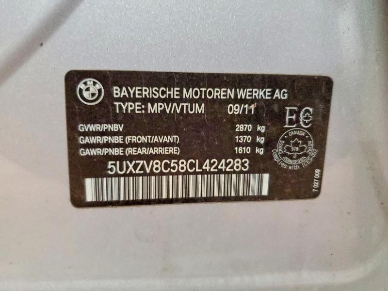Продаж на аукціоні авто 2012 Bmw X5, vin: 5UXZV8C58CL424283, номер лоту: 49087536