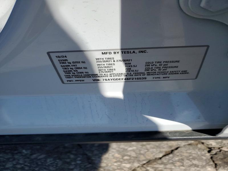 Продажа на аукционе авто 2025 Tesla Model Y, vin: 7SAYGDEF4SF216539, номер лота: 49664006