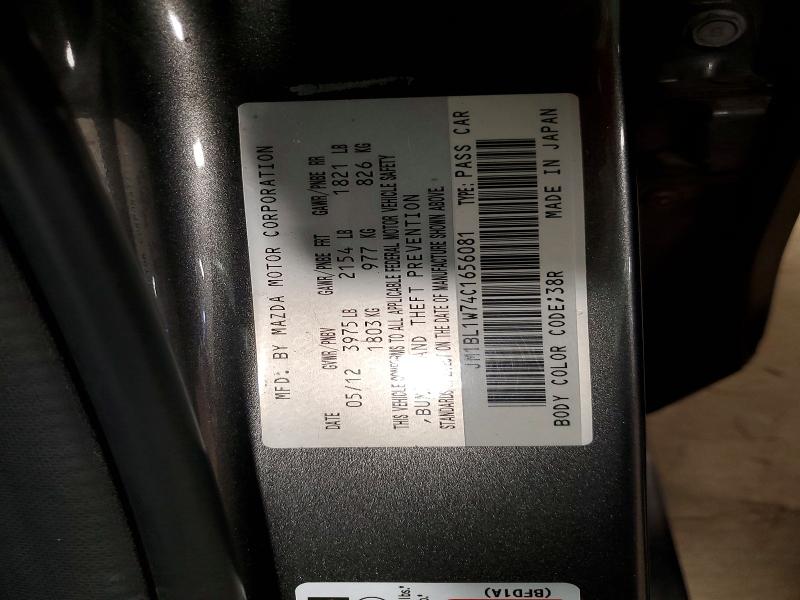 Aukcja sprzedaży 2012 Mazda 3, vin: JM1BL1W74C1656081, numer aukcji: 49256976