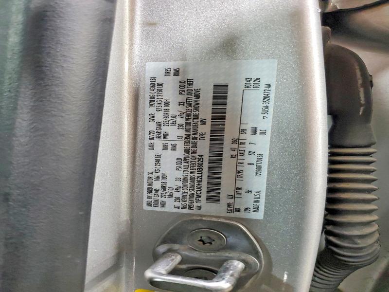 2020 Ford Escape მანქანა იყიდება აუქციონზე, vin: 1FMCU0H62LUB60254, აუქციონის ნომერი: 51628236