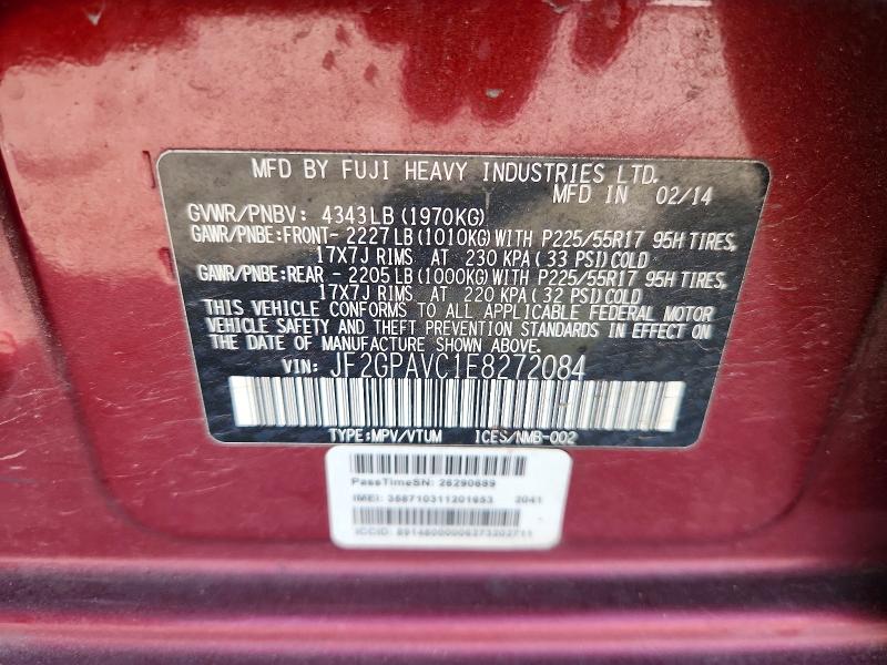 Aukcja sprzedaży 2014 Subaru Xv Crosstrek, vin: JF2GPAVC1E8272084, numer aukcji: 50741306