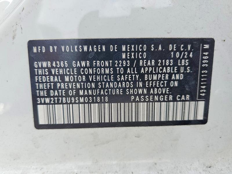 Продажа на аукционе авто 2025 Volkswagen Jetta, vin: 3VW2T7BU9SM031818, номер лота: 49152566