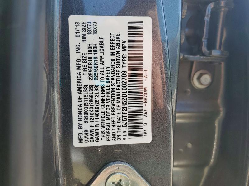 Aukcja sprzedaży 2013 Honda Crosstour, vin: 5J6TF2H52DL002709, numer aukcji: 51014836
