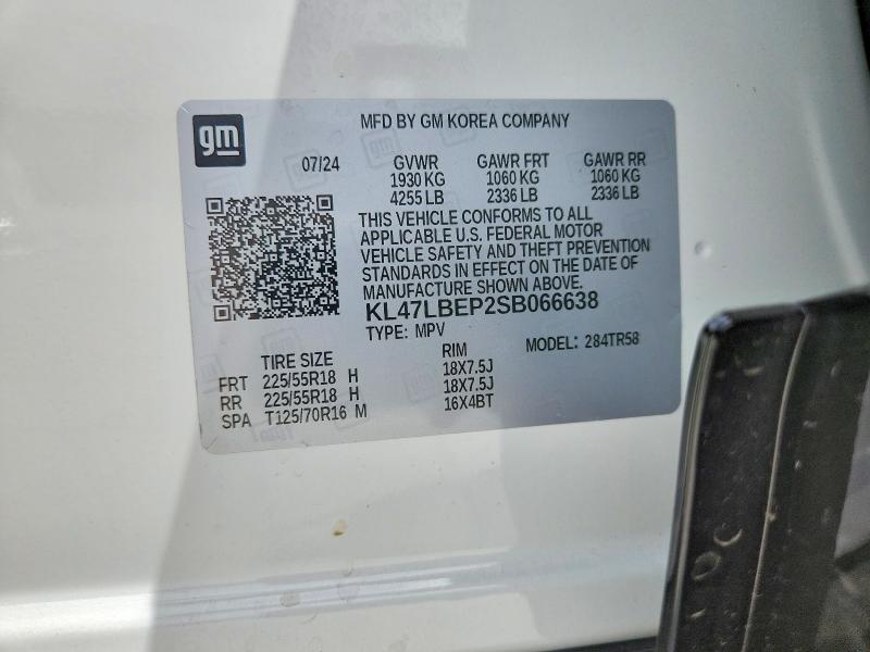 48473286 :رقم المزاد ، KL47LBEP2SB066638 vin ، 2025 Buick Envista مزاد بيع