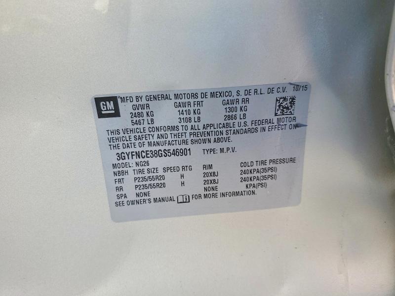 Продаж на аукціоні авто 2016 Cadillac Srx, vin: 3GYFNCE38GS546901, номер лоту: 50327706