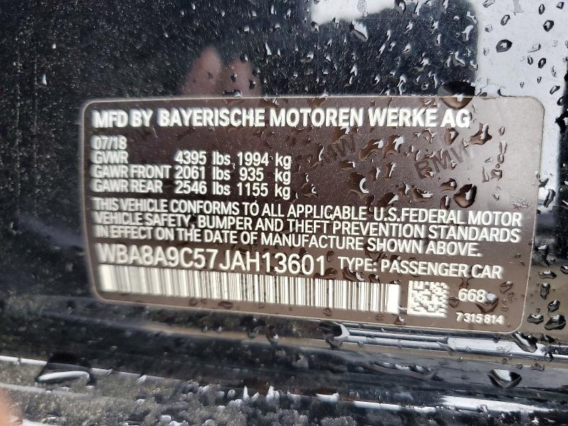 Aukcja sprzedaży 2018 Bmw 320, vin: WBA8A9C57JAH13601, numer aukcji: 51320676