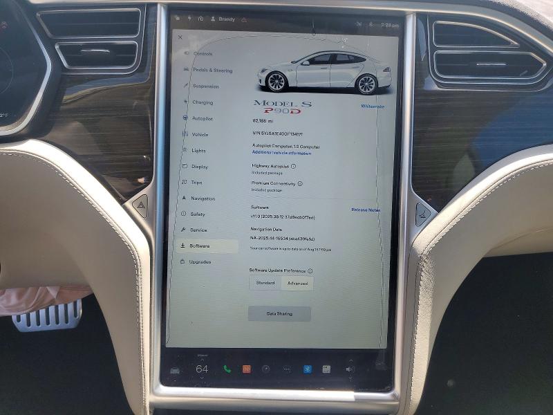 2016 Tesla Model S მანქანა იყიდება აუქციონზე, vin: 5YJSA1E40GF134171, აუქციონის ნომერი: 49687006